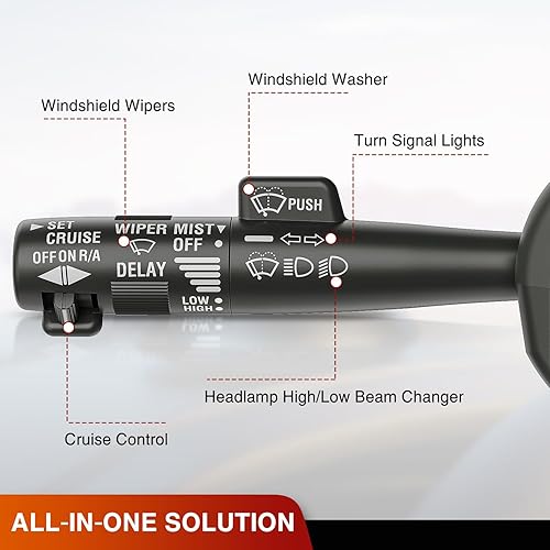 Miniatura 3 de Nilight Interruptor de señal de giro compatible con Chevy GMC Suburban CK Series Tahoe Blazer S10 Astro Express Jimmy Sonoma Yukon Cadillac Escalade