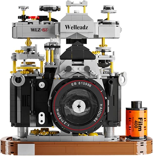 JOYFLY DIY Retro Camera Model Building Blocks Set Toys, Collectible Model Camera to Build, Building Kit Compatible with Lego (1027PCS)