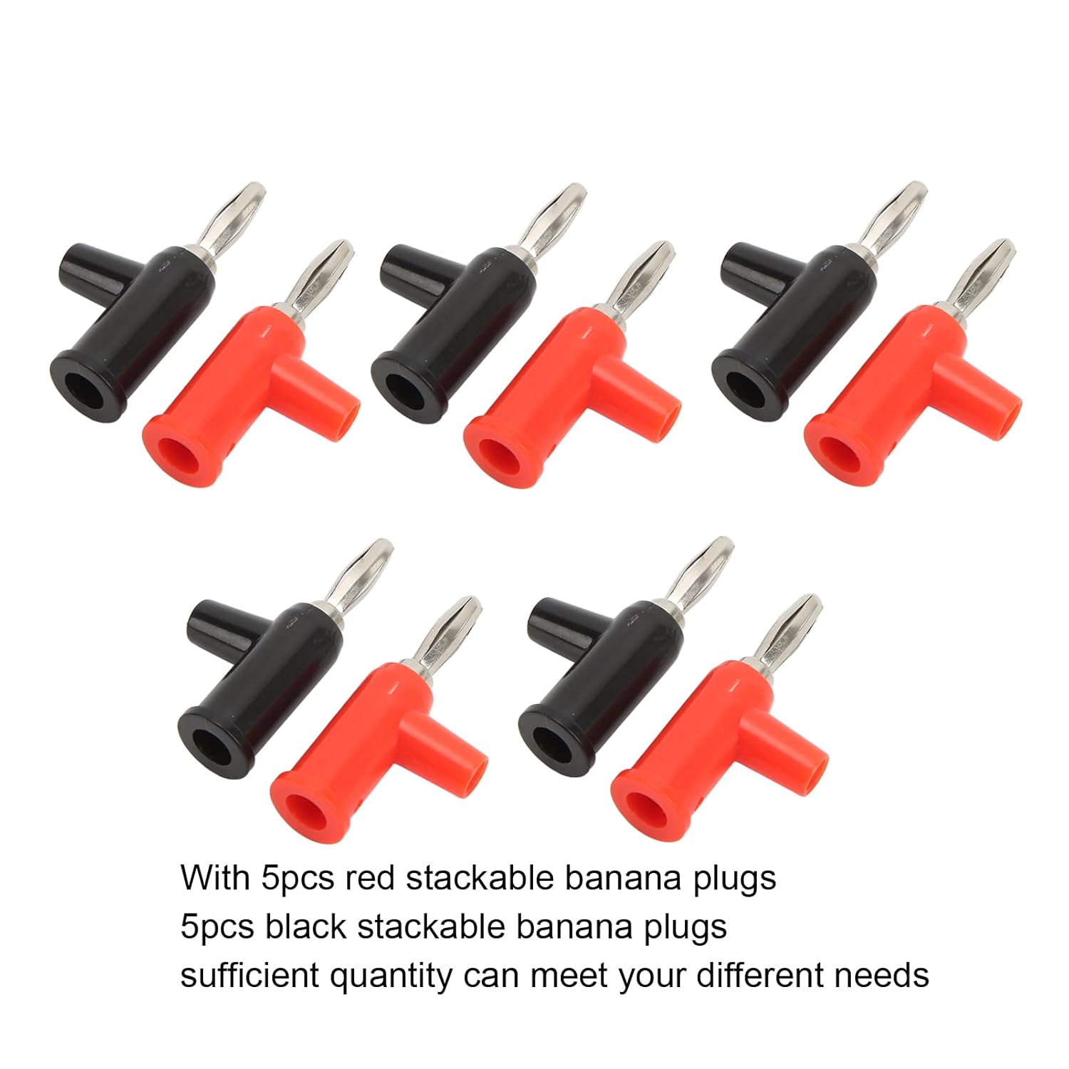 10Pcs 4mm Banana Plug, Stackable Solderless Banana Plug Banana Plug Stackable Solderless Banana Plug Connector for Security Accessories