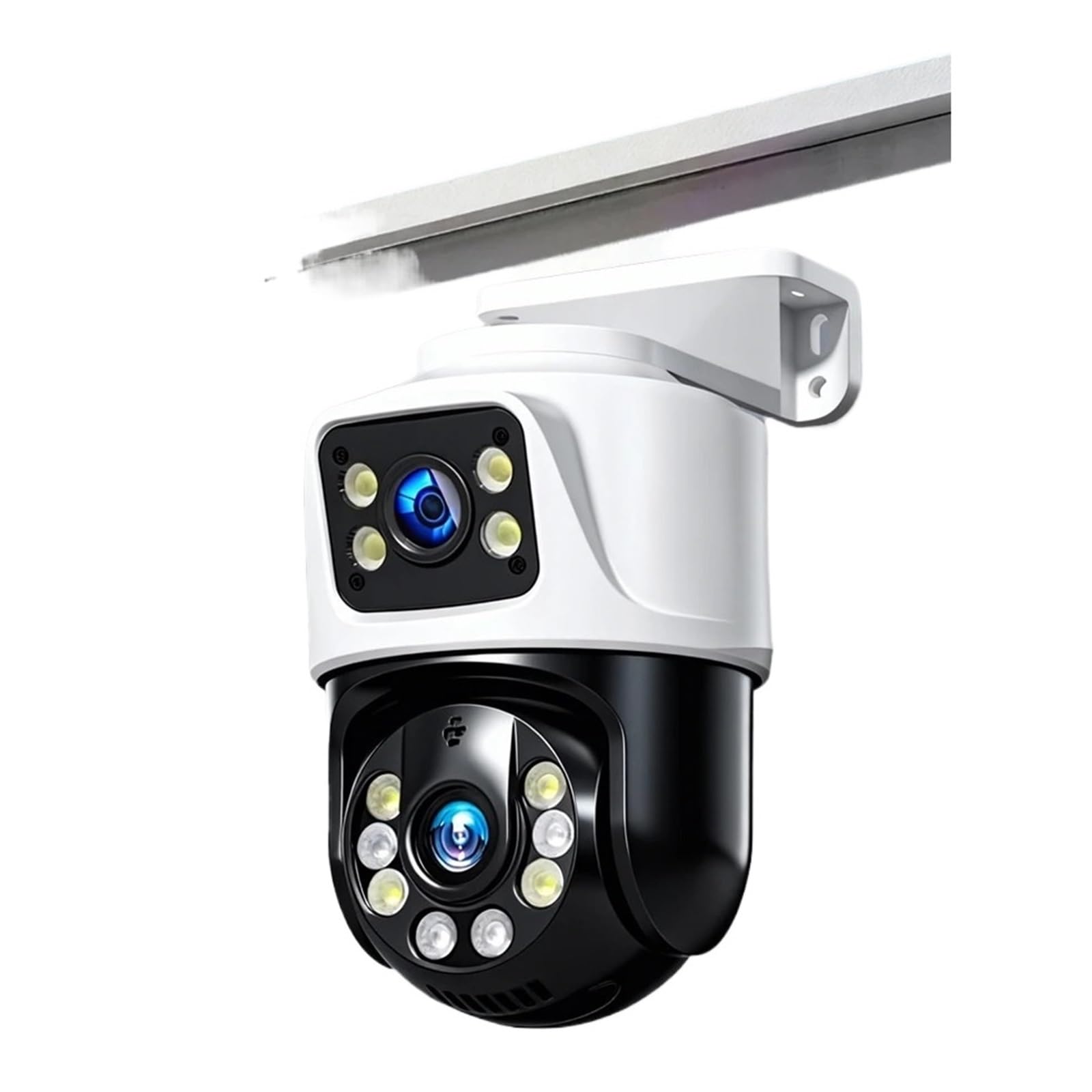 JVDDI Dual Lens 8MP 4K POE PTZ IP Camera Video Surveillance CCTV Outdoor Cameras For NVR Two Way Audio Human Detection(6MP NO SD Card)