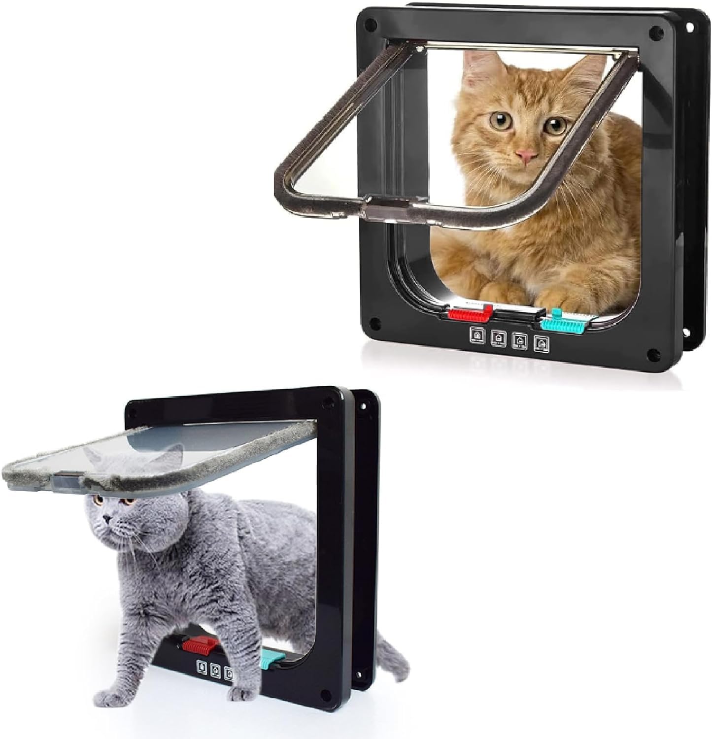 Chatière pour chat XL aimantée 4 voies grande taille résistante aux intempéries pour mur