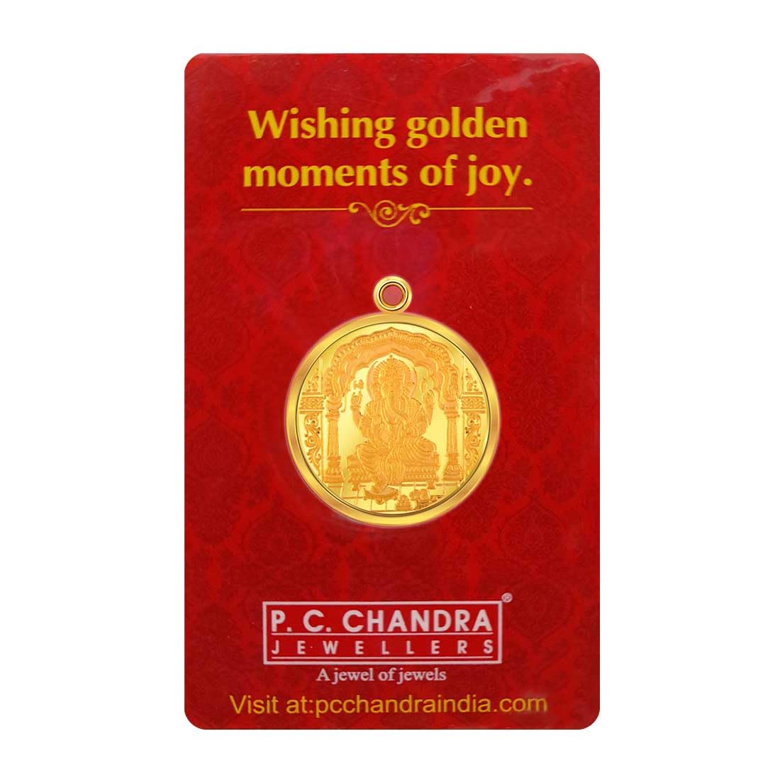 p.c. chandra jewellers P.C Chandra Jewellers 24kt (995) Ganesh Yellow Gold Coin Cum Pendant - 10 Gram-picture-40