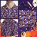 MSCPZH Halloween Golf Shirts for Men Funny Golf Polo Shirts Halloween Polos for Men Polo Shirts
