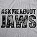 Youth Ask Me About Jaws Cool Movie Flip Shirt for Kids Funny Children's Apparel Movie Tops for Kid Cool Flip Short Sleeve Novelty Tees for Kids Light Grey M