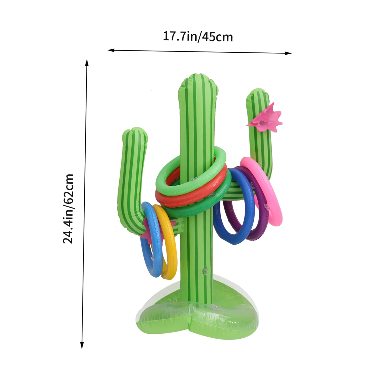 Gogogmee Inflatable Cactus Collars 9 Pack Beach Game Toy Safe PVC Leakproof Design