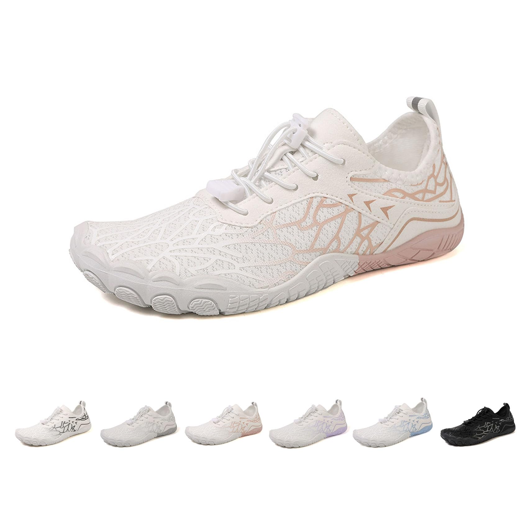 Grounded Barefoot Shoes, Barefoot Hiking Shoes for Women & Men - Comfortable, Grounded Footwear with Non-Slip Sole & Wide Toe Box (Pink,41)