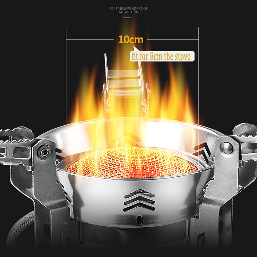 Draagbare Camping Fornuis Opvouwbare Winddicht Houtbrandende Kachel, Lichtgewicht Tent Verwarming Kachel met Pijpen Outdoor Backpacken Kachel Efficiënte Brandende Heater Gestolde Alcohol Kachel (3M