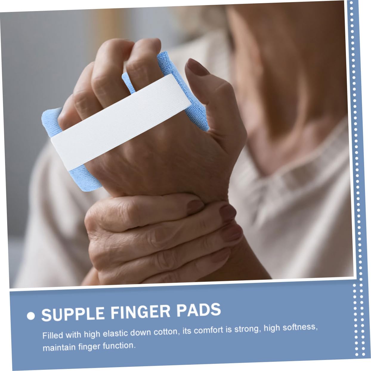 Fingergriffkissen 2 Stück aus Tuch und Daunen, Ergonomisch für Hand