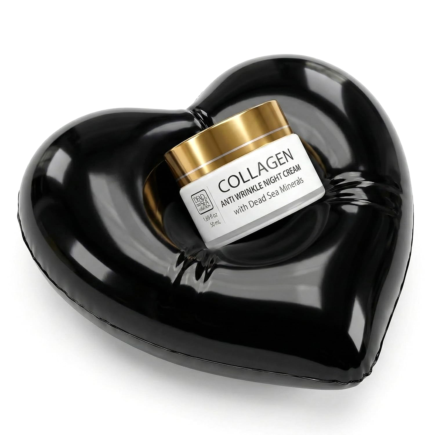 Dead Sea Collection Moisturising Night Face Cream with 3X Collagen – Anti Aging Nourishing Facial Moisturiser with Dead Sea Minerals and Vitamin E for Women and Men – All Skin Types (50 ml)