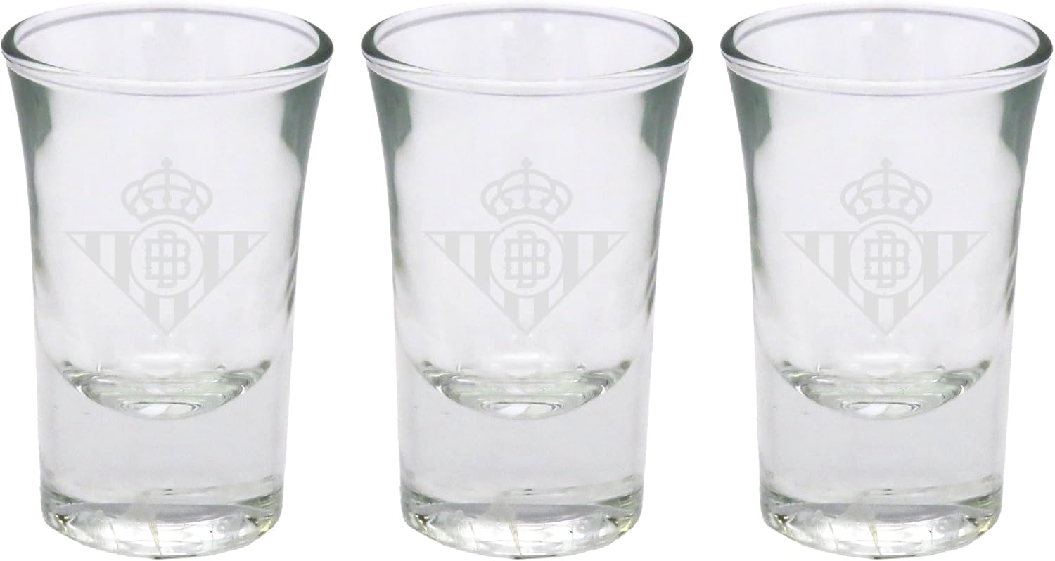 CyP Brands Real Betis Balompié Shot Glass Durable Dishwasher and Microwave Safe 34ml Capacity Official Product