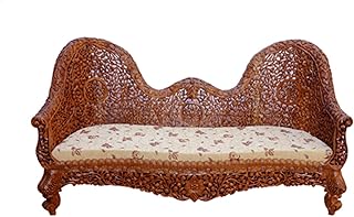 Shilpi Hand Carved Wooden 3 Seater Sofa for Living Room Furniture Wooden Handcrafted Home Decor Product