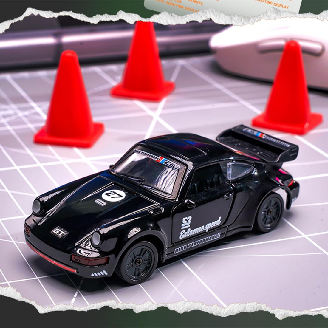 1/43 Drift RC Auto Mini, 2,4 G, w pełni proporcjonalny 4WD Drift RC Racing Car samochód sportowy z otwieranymi drzwiami, 18 km/h, stop metalu, samochód wyścigowy RTR