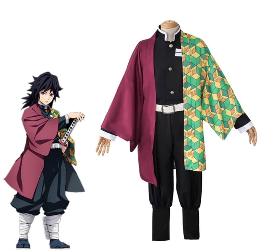 Amazon | 鬼滅の刃 冨岡 義勇 コスプレ衣装 大人 羽織 変装 鬼殺
