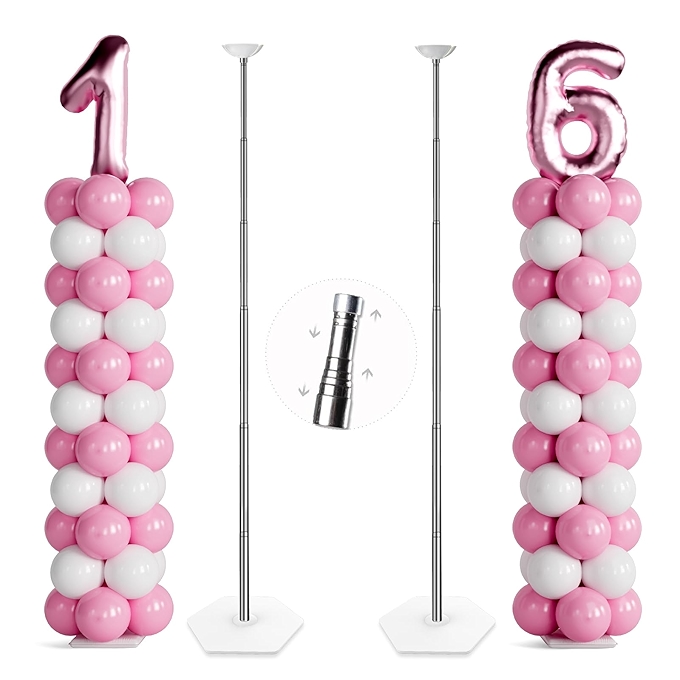 TEKXYZ 可调节气球柱架套装（2个）