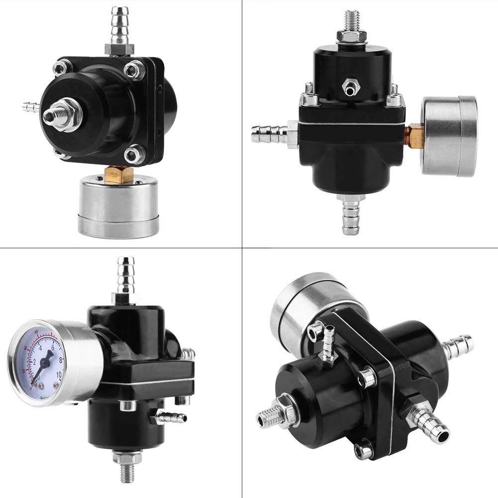 Regolatore Pressione Carburante In Lega Alluminio Con Manometro 0-140 PSI, Regolabile Per Auto - Foto 2