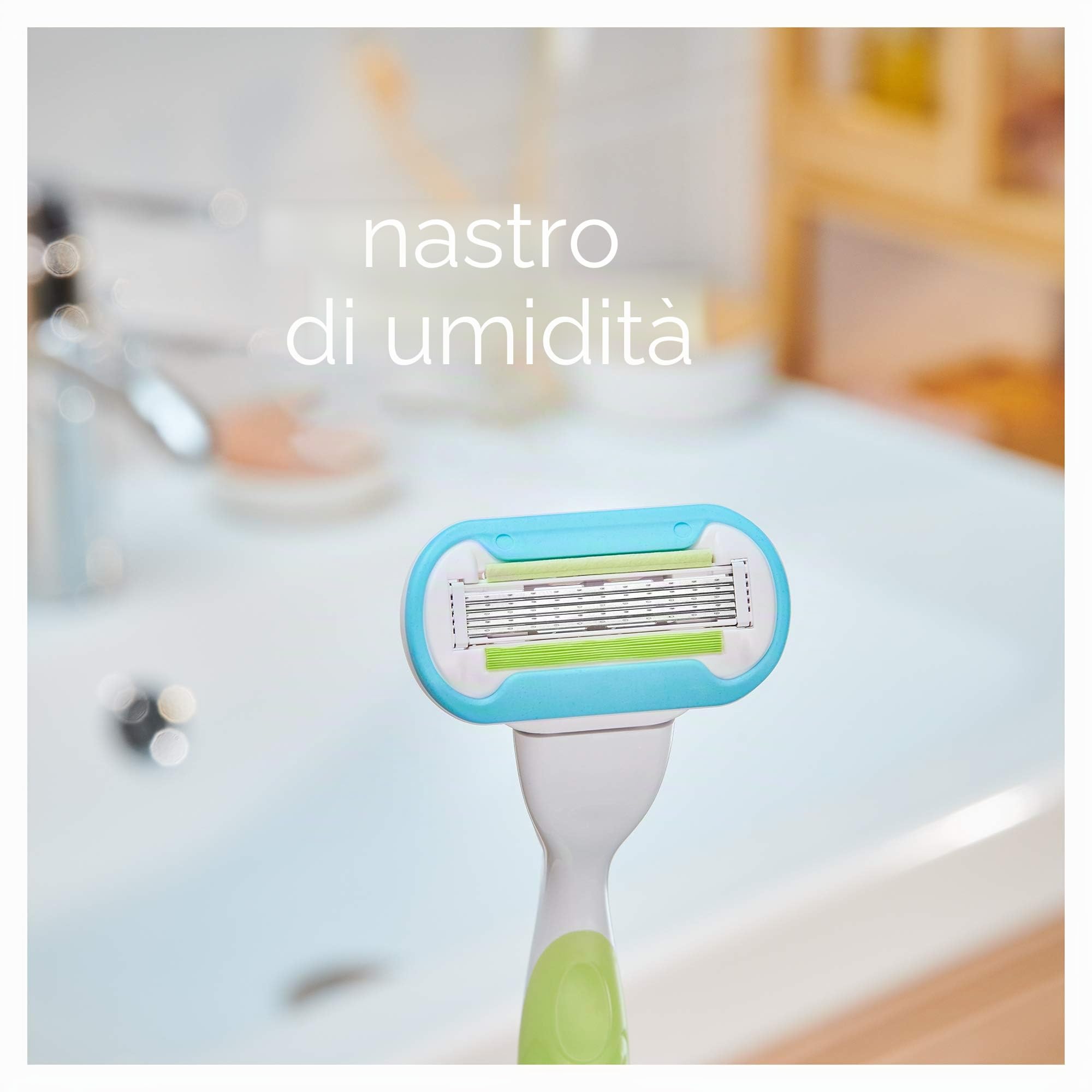 Gillette Venus Lubrastrip - Lamette di ricambio extra lisce da donna, confezione da 8, con un tocco di oli di avocade