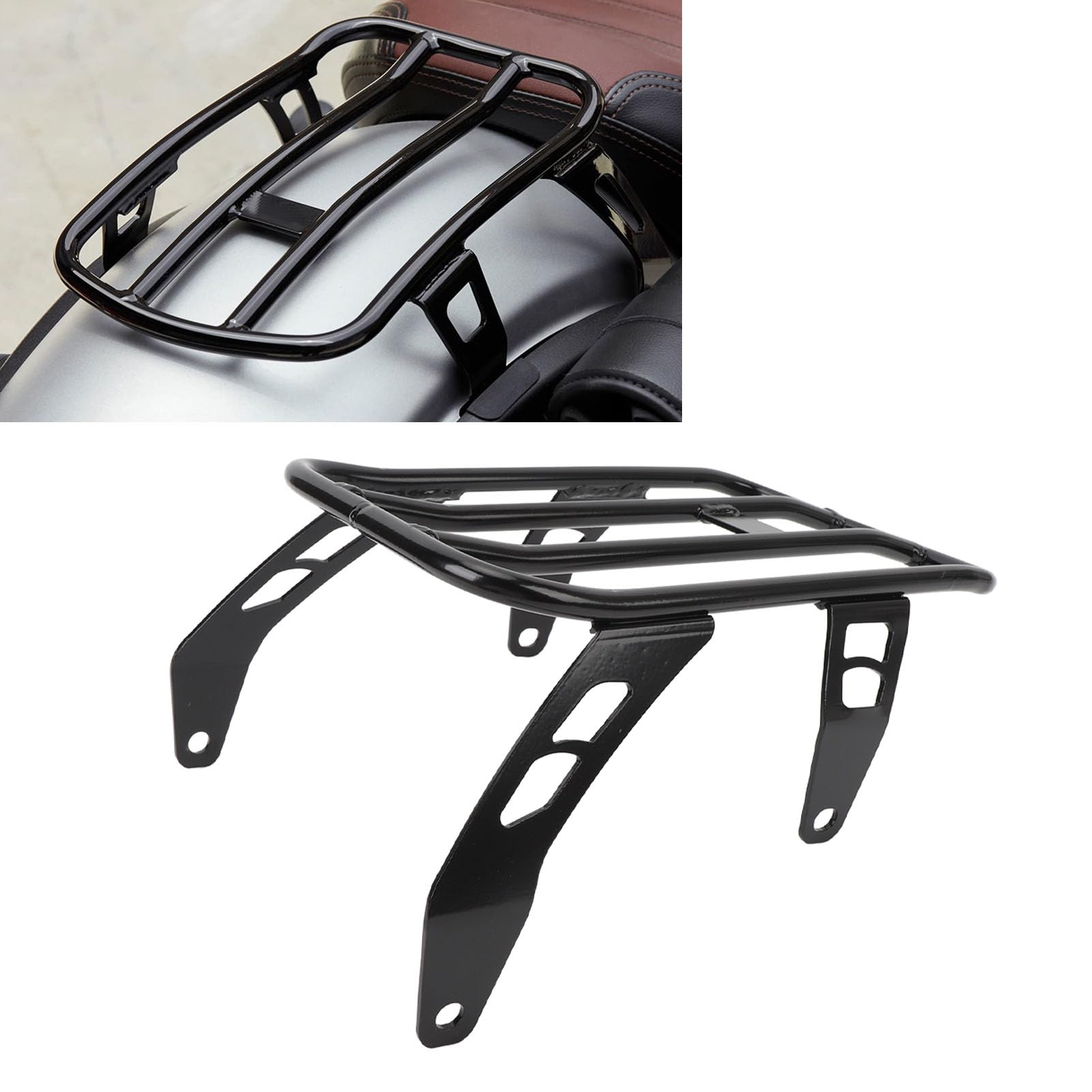 Porte-Bagages Arrière de Moto, Support élégant en Acier pour Indian Bobber Sixty Twenty, Installation Facile pour Les Amateurs de Moto