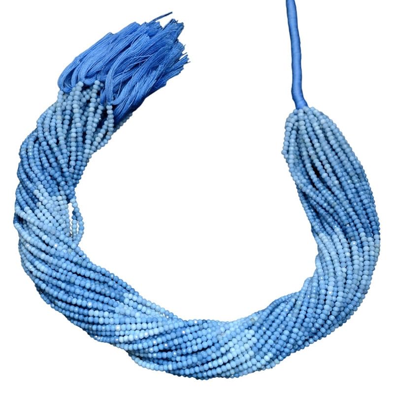 Opale bleue perles micro perles de 2mm à facettes pour façonner des bijoux chargés d'émotions