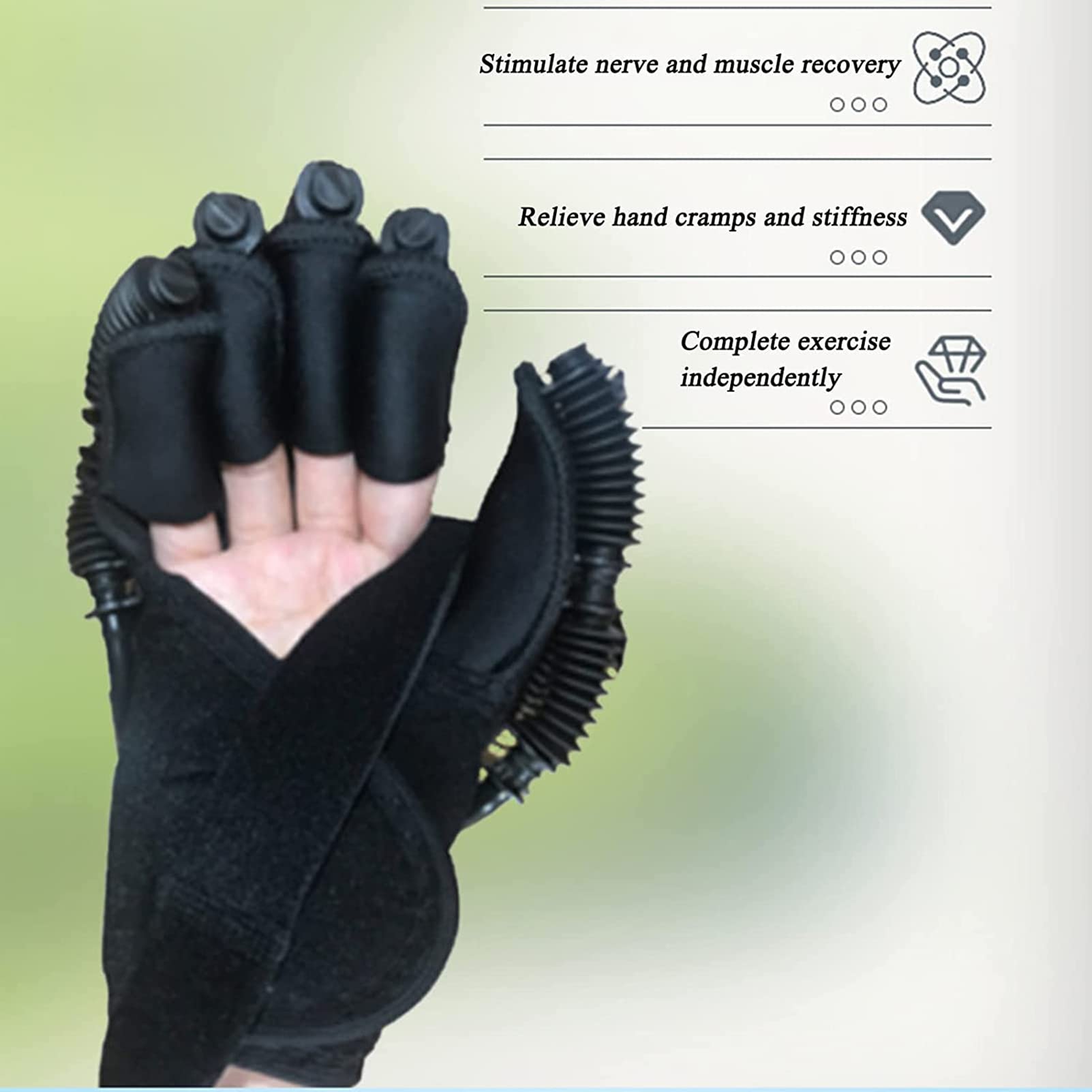 Guantes De Robot De Rehabilitación De Manos, para Entrenamiento Pasivo Corrección De Flexión De Dedos, para Ejercicio De Tendones De Pacientes con Hemiplejía De Accidente Cerebrovascular