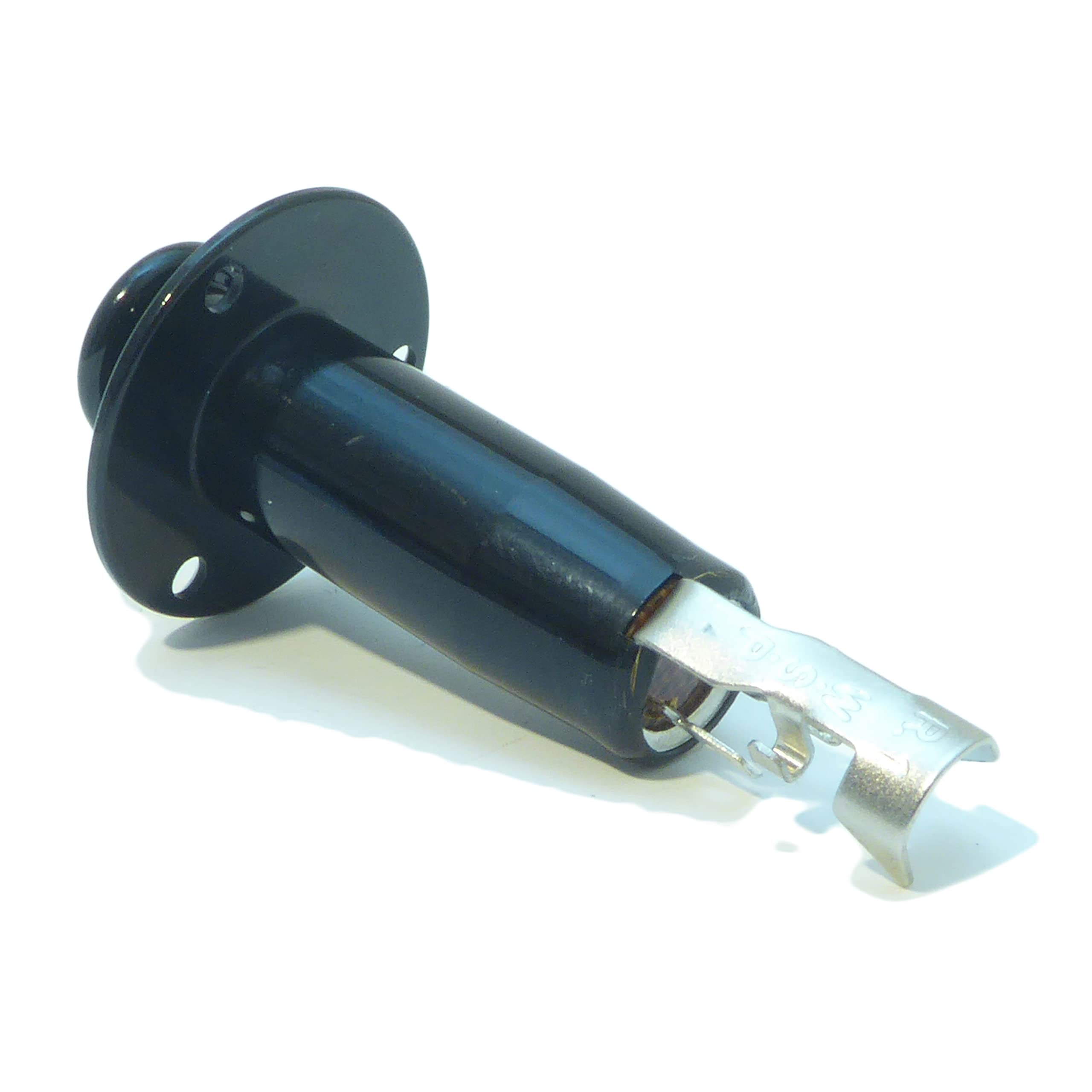 Long Barrel Guitar Jack Socket Strap Pin In Black - Image 2