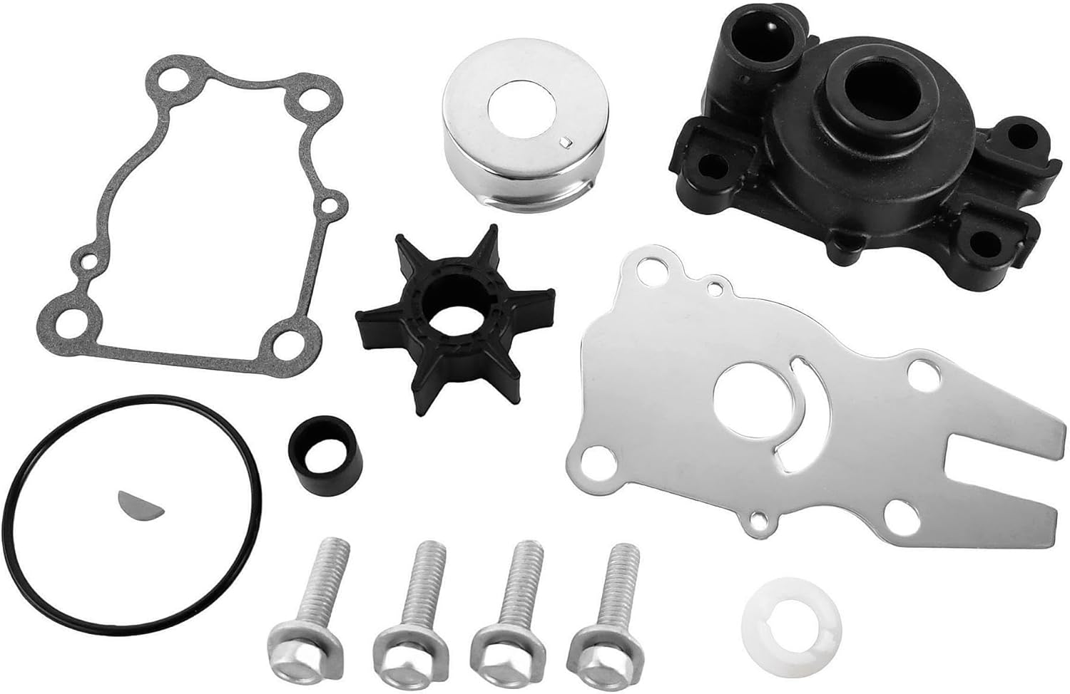63D-W0078-01-00 Water Pump Impeller Repair Kit with Housing 63D-44311-00-00 for Yamaha Outboard 40 50 60 HP F40 F50 F60 C40 P40 C50 P50 Replace Sierra 18-3415 18-3434 63D-W0078-00-00