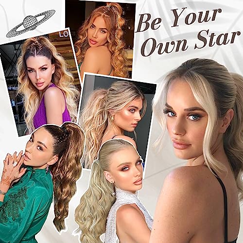 BARSDAR Claw Clip Ponytail Extension for Women Long Wavy Curly Brown Ponytail Hair Extensions Synthetic Clip in Hairpiece for Girls Daily Use(20'' - Image 4