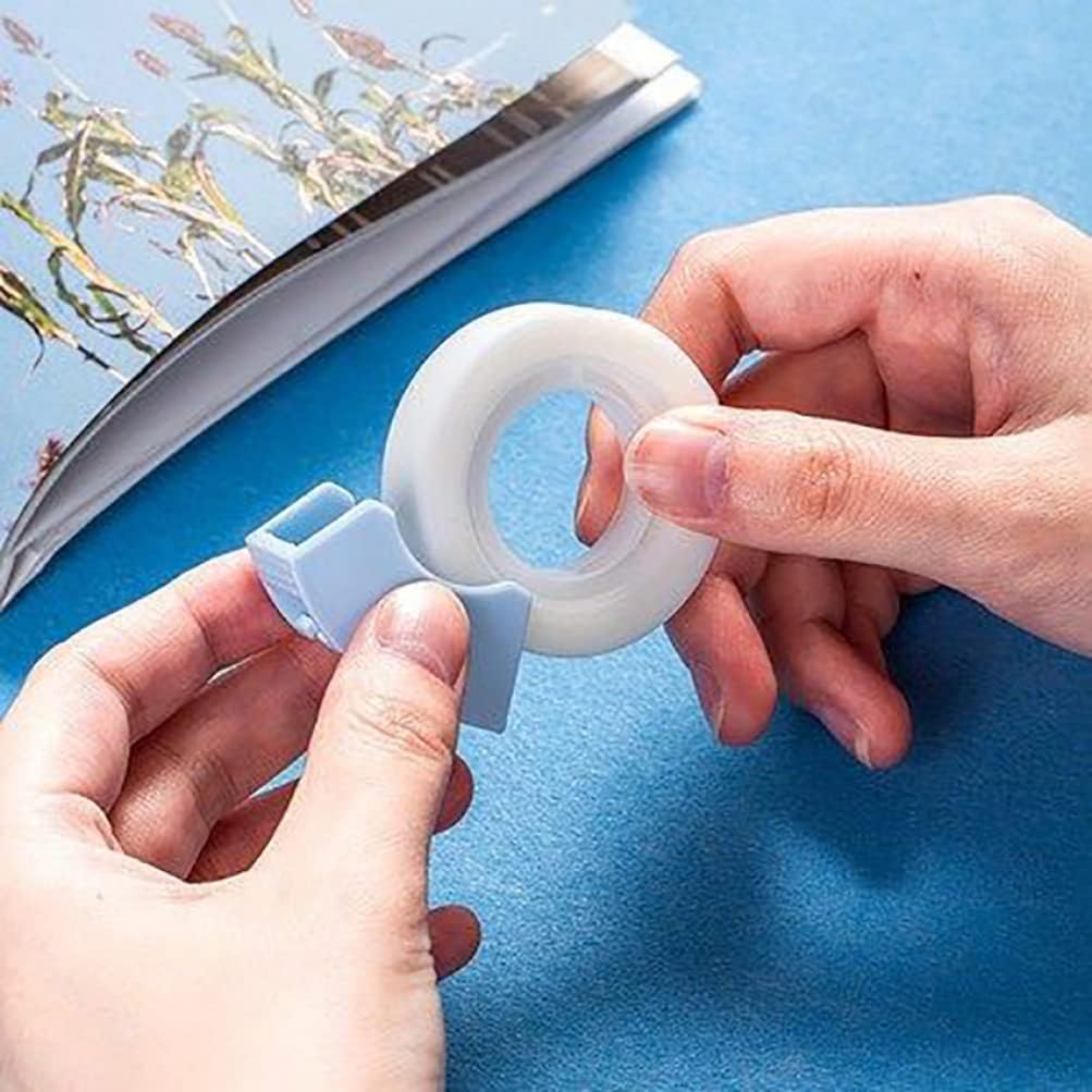 Dispenser per nastro adesivo, Distributore di nastro adesivo da tavolo, distributore di nastro adesivo magico, 1 set distributore di nastro adesivo portatile da tavolo con nastro adesivo invisibile sc
