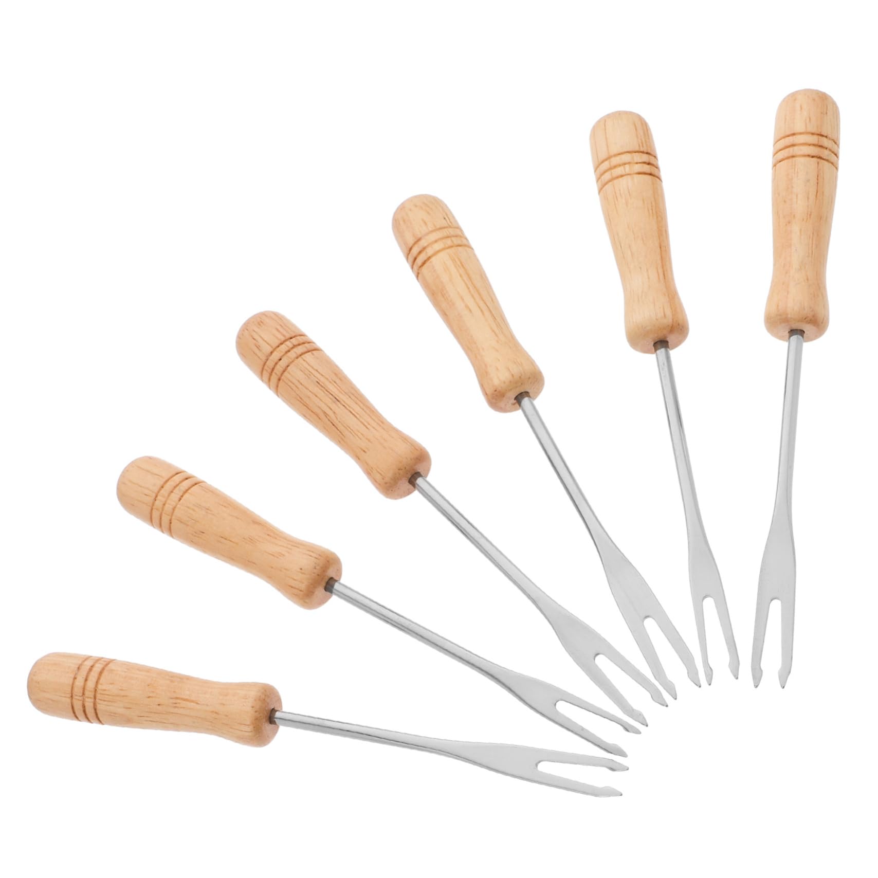 LABRIMP 6pcs Chocolate Fork Foundue Blending Fork Fondue Forks DIY Fork Set Appetizer Cheese Fondue Set Fondue Forks Stainless Dipping Fork Fondue Set