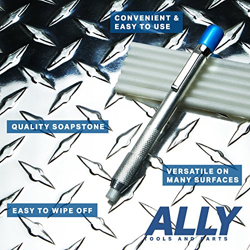 ALLY Tools Round Soapstone Holder with 7 Round Professional Quality Soapstone Pens for Welding and Welders Perfect for Making Removable Markings on Steel, Aluminum, and Cast Iron - Thumbnail 4