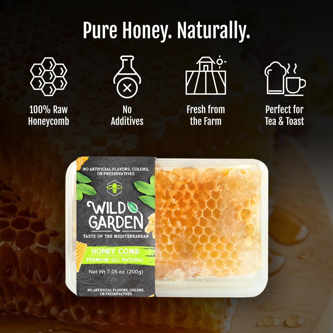 Amazon.com : Wild Garden 100% Raw Pure Bee Honeycomb - No