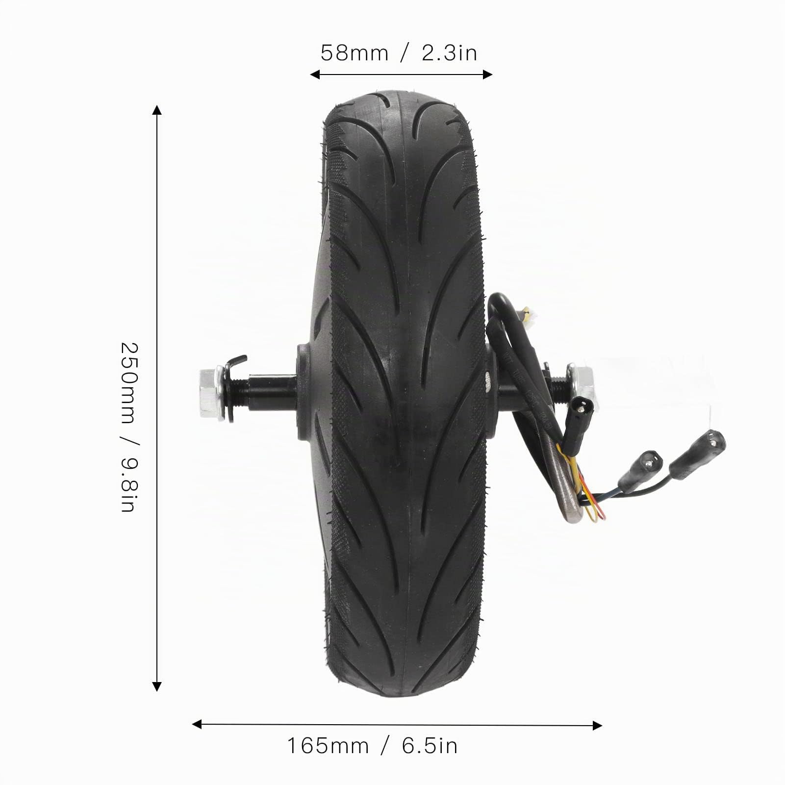 Elektro-Roller Nabenmotor, 350W Gummi-Hinterradantrieb Motor Ersatz für Ninebot MAX G30, Folding Electric Scooter Reparatur Teile, Anti-Rutsch-Nabenmotor mit höherer Drehzahl, Scooter Zubehör