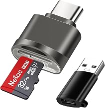 AXFEE Micro SD Card Reader USB C TF Memory Adapter Type C USB C to USB OTG for MacBook, Samsung Galaxy, Laptop, Phone