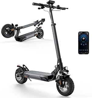 Electric Scooter, 28 MPH Top Speed & 28 Mile Range, 1000W Motor, 10" Off-Road Tires, Dual Suspension & Dual Brakes, Foldable Adjustable Handlebar Commuting Scooter for Adults with Turn Signals