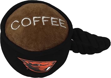 ShopInstaPets Oregon State Beavers Coffee Cup Dog Toy | لعبة الحبل والصرير | لجميع سلالات الكلاب | مرخصة رسميًا