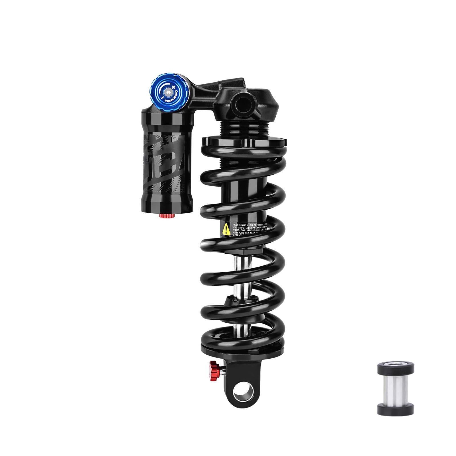 Topiky Mountainbike-Stoßdämpfer Hinten, 550 Lbs, Robuste Schraubenfeder für Downhill-Fahrer (185MM 550LB 54x24 Buchse)