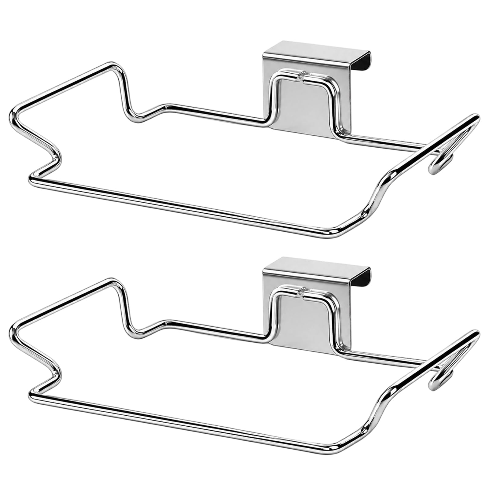 YcsRnn Bin Bag Holder, Kitchen Door Bin and Bin Bag Hoop Set, Caravan Door Bin Solution, Two Iron Sheet Units Measuring 15 by 24 cm Each