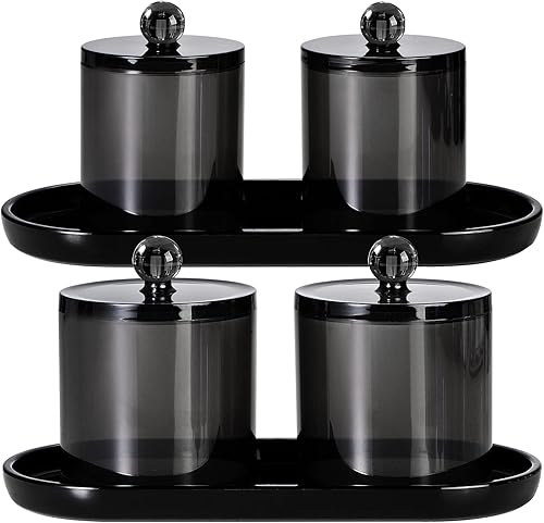 Miniatura 3 de SheeChung Bandeja de acrílico para tocador, bandeja organizadora de almacenamiento de baño, paquete de 2 bandejas Catchall, bandeja para fregadero