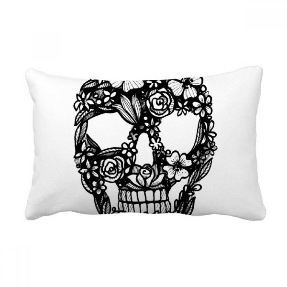 Oreiller de soutien squelette fleur multicolore en textile durable