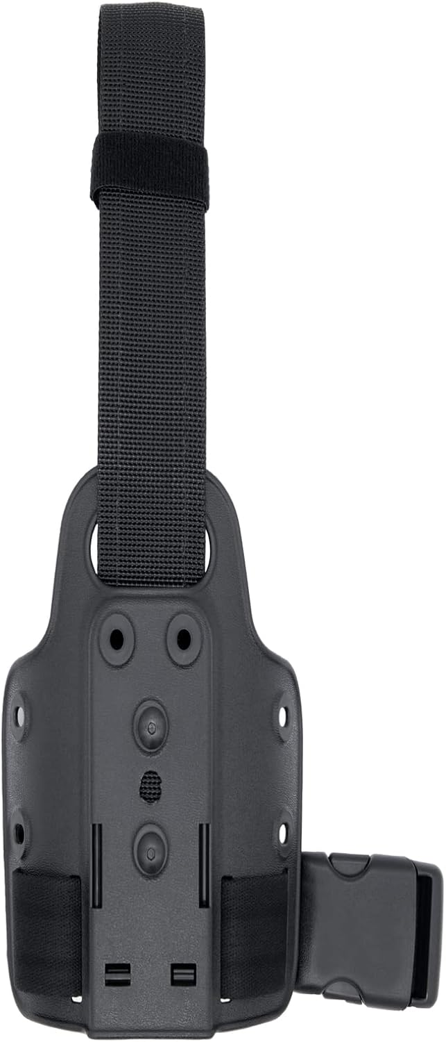 SAFARILAND 6004-10 Single Strap Leg Shroud Small Tactical Plate with Harness,Black Stx Tactical Finish