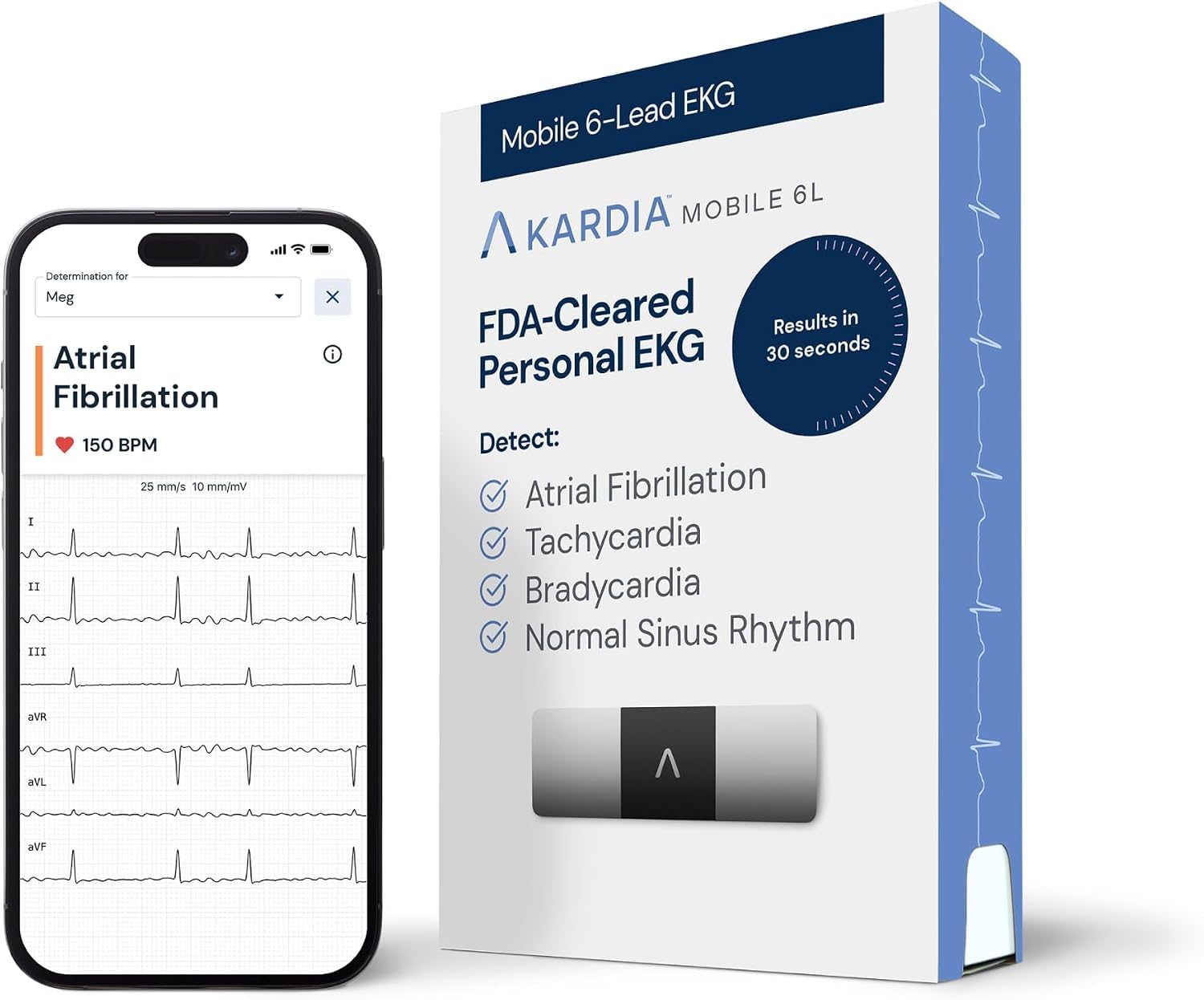 AliveCor Kardiamobile Six-Lead Portable Ecg Device - Fast & Accurate 6 Lead Ecg Machine | Us Fda Cleared & Clinically Validated Device | Record Ecg At Home Safely-image-11