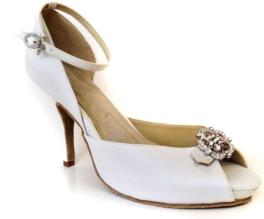 ANGELA NURAN 'Starletta M' White Satin Luxe Pumps - Dyeable - CLEARANCE