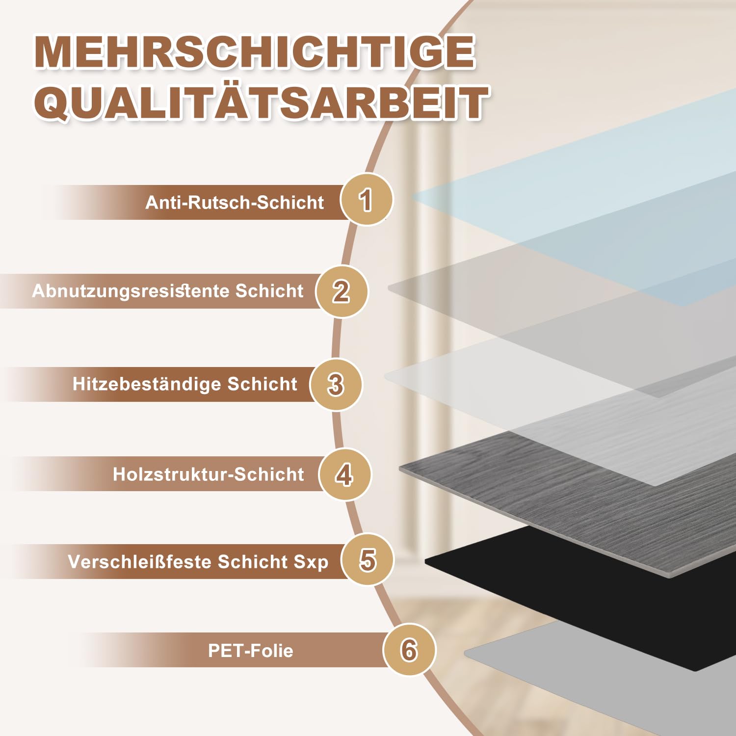 Suelo de PVC autoadhesivo, suelo de vinilo, efecto madera, antideslizante, impermeable, difícilmente inflamable, 10 m²/72 azulejos, gris oscuro roble