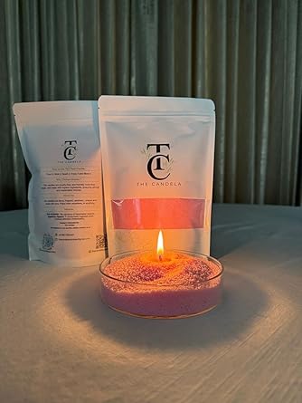 The Candela - Pearl Candles Light Pink (50 Grams) (Coloured & Sented) (Vanilla with Cinnamon) (Vanilla with Cinnamon)