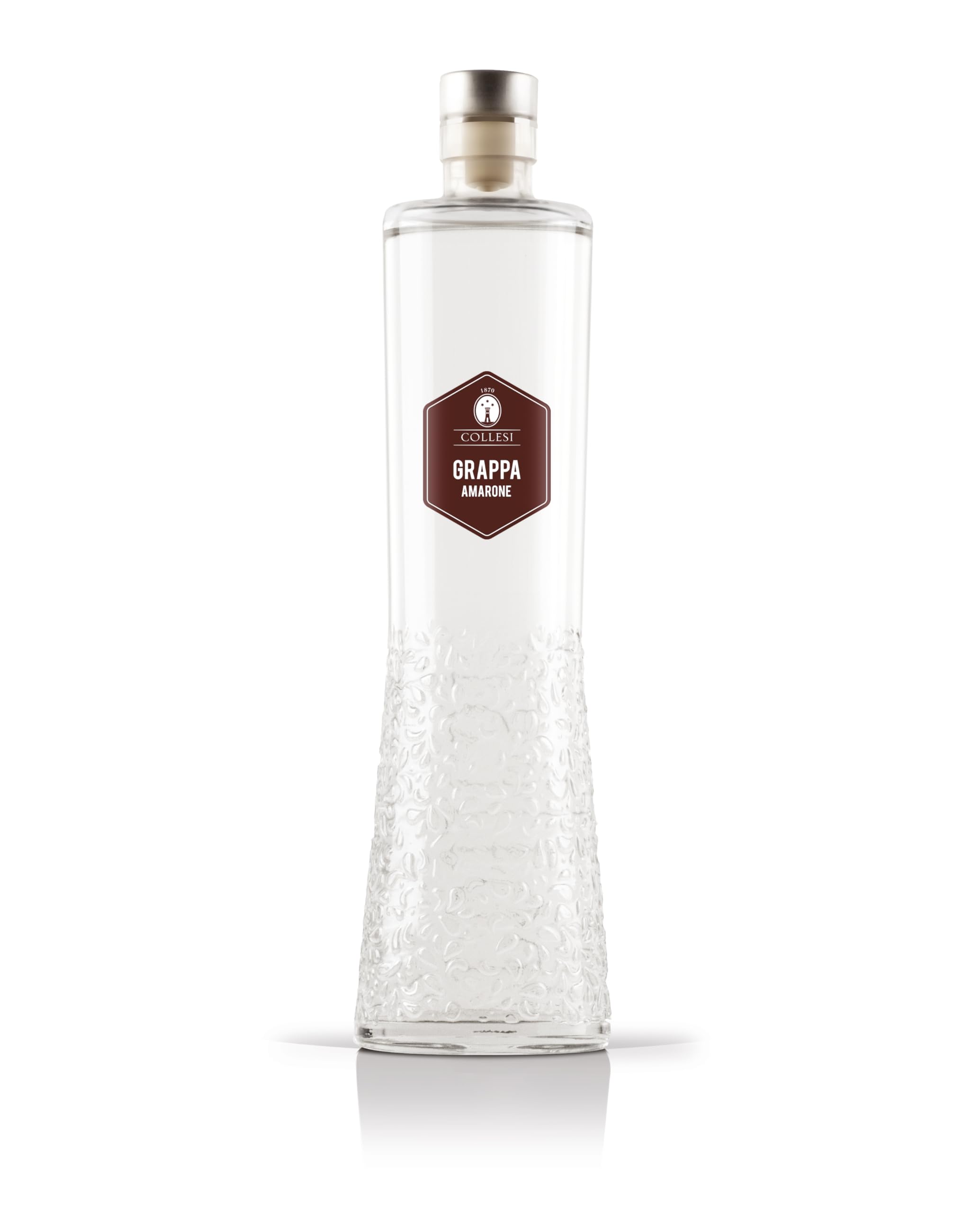 Distillerie Collesi Grappa di Amarone Artigianale – Distillato da Vinacce di Corvina, Rondinella e Molinara, 40% VOL – Bottiglia 70 c