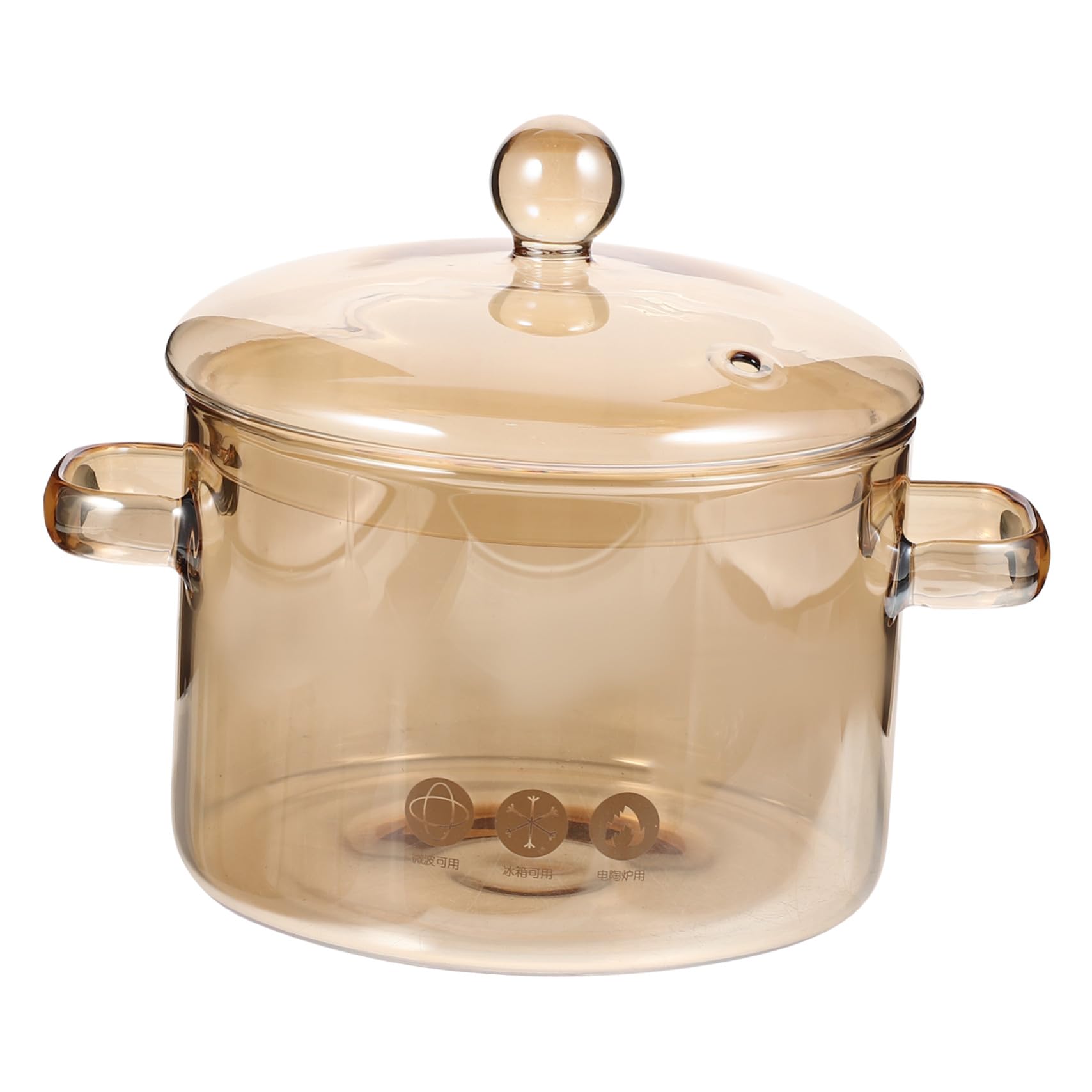 Marmite facile à nettoyer Mikikit 1500ml avec son couvercle en verre borosilicaté