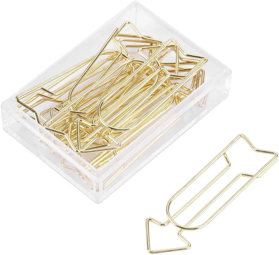 12Pcs Trombones en or Grands, Paper Clips, Trombones en Métal Flèche