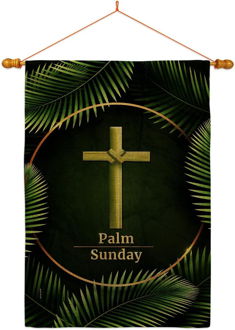 Palm Sunday House Flag Religious Faith Hope Grace Peace Dove Christian Religion Easter Small Decorative Gift Yard Banner Made In USA 28 X 40