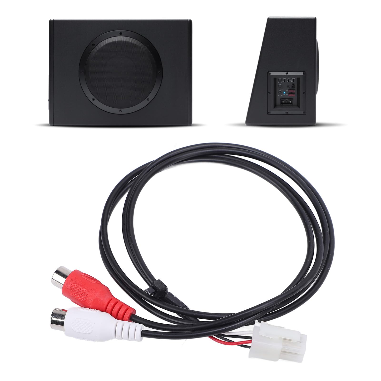 Srliya Signaleingangs-Kabelbaumauto-Signaleingangsgurt Verbessern die Klangqualität für Rockford Fosgate Punch P300-10 P300-12 Amplified Subwoofer-Gehäuse
