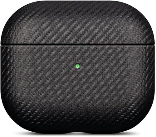 Miniatura 1 de lopie - Funda de cuero compatible con AirPods de 3 generación, hecha a mano con llavero para AirPods 3, funda protectora portátil con clip de