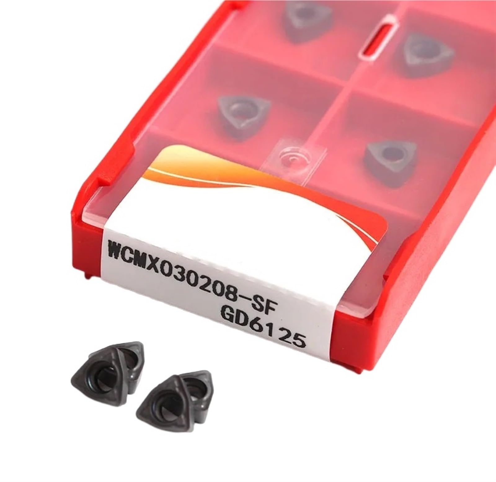 AALLYN Indexable Carbide Lathe Tool 10pcs WCMX030208 WCMX040208 WCMT050308 WCMT06T308 WCMT080412 Carbide Turning CNC Tool (Color : 10pcs, Size : WCMX030208-SF GD6125)